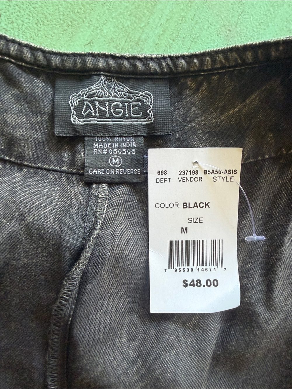 Angie Black Washed Romper Overalls - Picture 5 of 5
